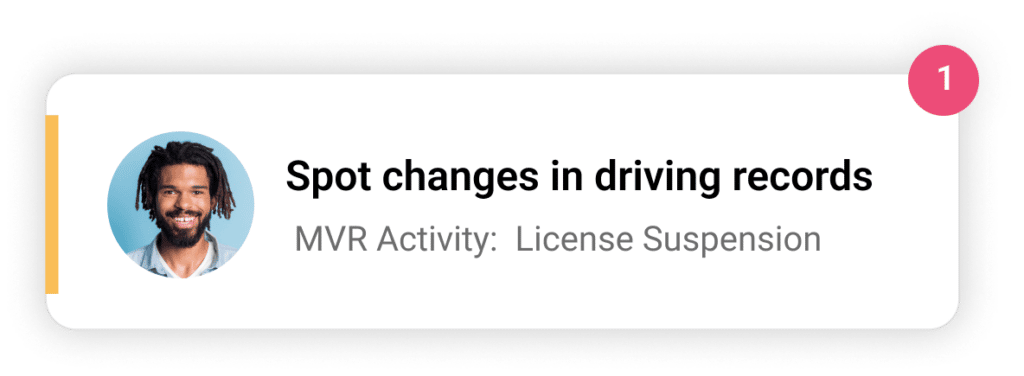 Driver License Monitoring notification