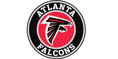 Atlanta Falcons logo featuring a stylized black falcon on a red background, encircled by a black ring with "Atlanta Falcons" in white—perfect for Driver License monitoring displays.